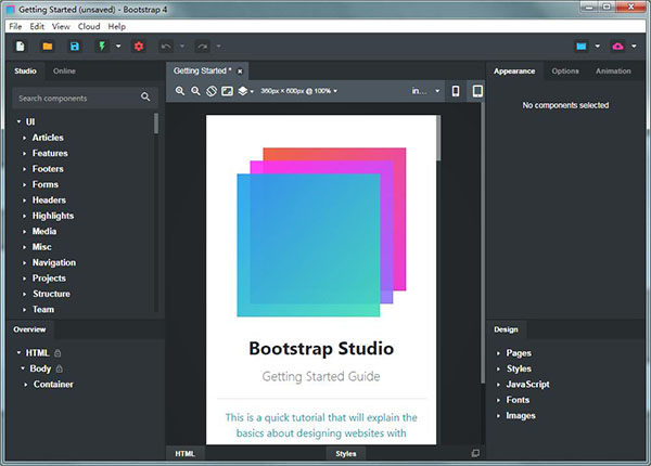 Bootstrap Studio破解版